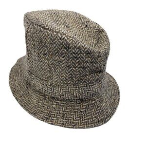 Vintage David Hanna & Sons Donegal Tweed Walking Hat Ireland Irish Wool Fedora